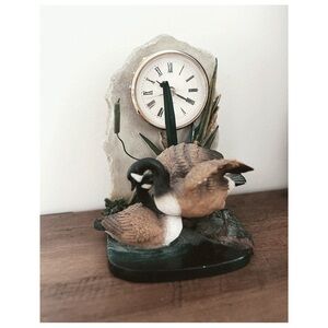 Vintage 1999 | “Misty Morning” Nature Wildlife Goose Clock ⏰